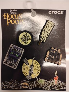 Disney Hocus Pocus Jibbitz Charms - Black & Yellow Accents